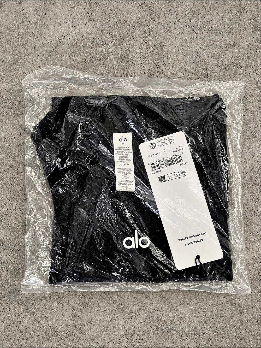 Alo Aspire Black Tank Top - Size Medium